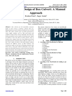 Analysis and Design of Box Culvert: A Manual Approach