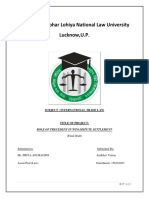 Dr. Ram Manohar Lohiya National Law University Lucknow, U.P.: Subject: International Trade Law