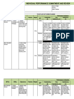 Individual Performance Commitment and Review Form (Ipcrf) For Teacher I-Iii