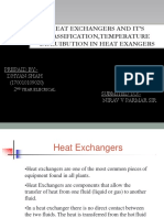 Heat Exchangers and It'S Classification, Temperature Disruibution in Heat Exangers