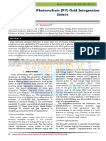 Solar Photovoltaic (PV) Grid Integration Issues: Ijmtst