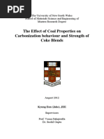 The Effect of Coal Properties On Carbonization Behaviour and Strength of Coke Blends