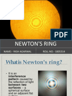 Newton'S Ring: Name:-Yash Agarwal ROLL NO. - 1805314