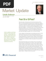 Compass Financial - Lincoln Anderson Commentary - Peak Oil - July 22, 2008