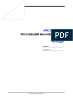 Procurement Management Plan Template