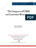 The Impact of CRM On Customer Retention: Maste R'S Thesis