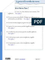 Exercices Nom Genre Nombre PDF