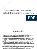 3 - Shell Momentum Balances and Velocity Distribution in Laminar Flow