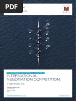 International Negotiation Competition: 6-8 SEPTEMBER 2019