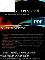 Latest Apps 2018: By: Aira Senar & Maricel Simbajon