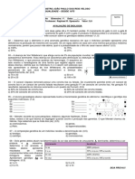 Avaliação de Biologia - Conceitos Básicos de Genética, 1 Lei de Mendel e Heredograma