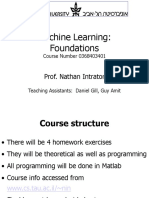 Machine Learning: Foundations: Prof. Nathan Intrator