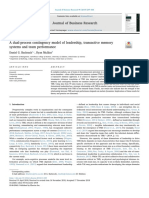 A Dual-Process Contingency Model of Leadership, Transactive Memory Systems and Team Performance