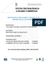 Equipo N°2 - Abundancia Del Bario y Silicio y Su Importancia Económica