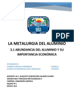 Equipo N°1 - Abundancia Del Aluminio y Su Importancia Economica