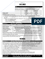 Cost Sheet: Particulars Job 101 Job 102