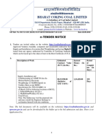 BCCL Etender Notice & NIT Dated 28.09.2018