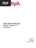 Avaya Business Advocate: Release 3 Version 11 User Guide