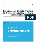 Environment - Sample Answers and Topic Vocabulary For IELTS Speaking Exam - TheTestTaker