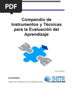 Compendio de Instrumentos y Tecnicas para La Evaluacion Del Aprendizaje