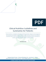 Clinical Nutrition Guidelines and Summaries For Patients 2018