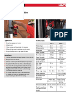 Hilti SFH 22 A Specification Sheet