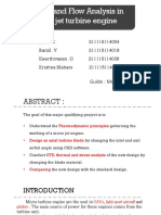 Design and Flow Analysis in Micro Jet Turbine Engine: Guide: MR