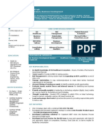 Sruti Nair SR - Analyst, Business Development: Core Competencies/Expertise