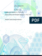 Simple Interest A P (1 + RT) Compound Interest A P (1 +R/T) Future Value With Simple Interest F P (1 +RT)