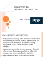 Introduction To Management Accounting: Asst Prof. Jonlen Desa