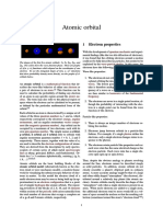 Atomic Orbital: 1 Electron Properties