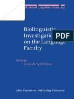 Biolinguistic Investigations On The Language Faculty PDF