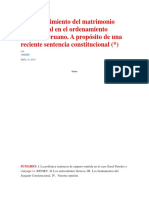 El Reconocimiento Del Matrimonio Homosexual en El Ordenamiento Jurídico Peruano