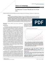 Nanofiltration and Ultrafiltration Ceramic Membranes For Food Processing A Mini Review 2155 9589 1000140 PDF