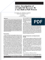 Laboratory Investigation of Enhanced Light-Oil Recovery by CO /flue Gas Huff-n-Puff Process