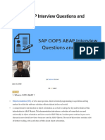 OOPS ABAP Interview Questions and Answers