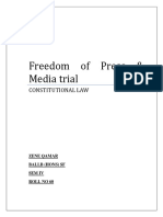 Freedom of Press and Media Trial