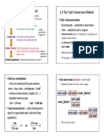 1.2 The Scientific Method 1.3 The Unit Conversion Method: - Units of Measurement