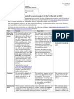 Guide For Conducting An Independent Project at The NJ-faculty at SLU