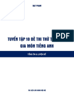 10 ĐỀ THI THỬ THPT QUỐC GIA MÔN TIẾNG ANH (Kèm lời giải chi tiết) PDF