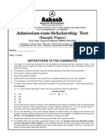 Admission-cum-Scholarship Test: (Sample Paper)