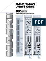 M - 1400/M - 1400i Owner'S Manual: High-Current Power Amplifier