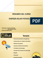 Resumen Al Curso de Energía Solar Fotovoltaica