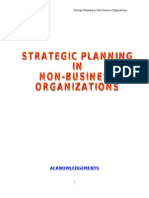 Strategic Planning in Non Profit Organizations