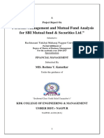 Portfolio Management and Mutual Fund Analysis For SBI Mutual Fund & Securities Ltd.