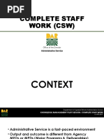 Complete Staff Work (CSW) : Administrative Service