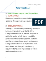 Removal of Suspended Impurities:: Water Treatment