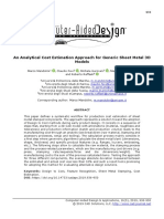 An Analytical Cost Estimation Approach For Generic Sheet Metal 3D Models