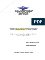 Trabajo de Grado Maricarmen cHERMENEUSIS DE LA FORMACIÓN PERMANENTE DEL DOCENTE. UNA REALIDAD ONTOAXIOLOGICA EN LA EDUCACIÓN MEDIA