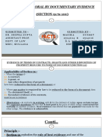 Exclusion of Oral by Documentary Evidence: (SECTION-91 To 100)